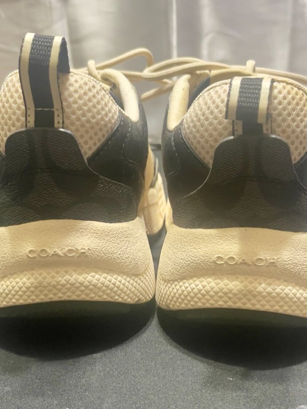 Coach | Colorblock White Blue | Lace Up Low Top Mesh Leather Athletic |Original - Picture 8 of 8